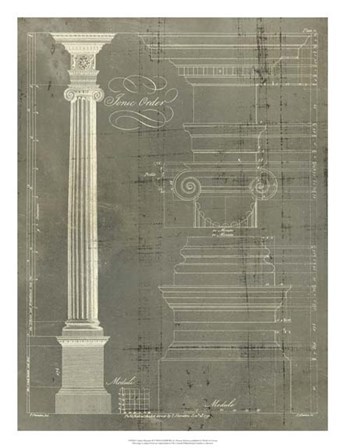 Column Blueprint II by Thomas Sheraton art print