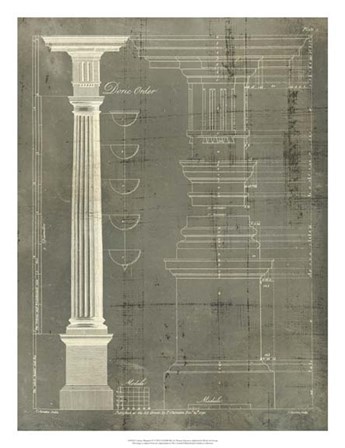 Column Blueprint IV by Thomas Sheraton art print