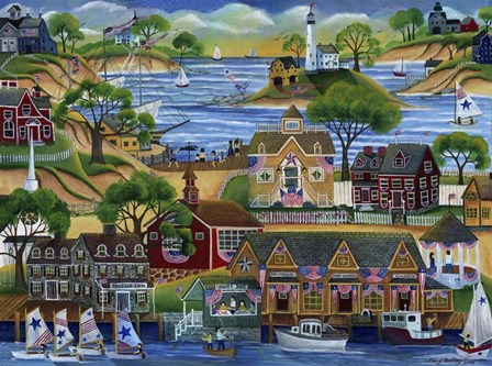 4th July Seaside Celebration by Cheryl Bartley art print