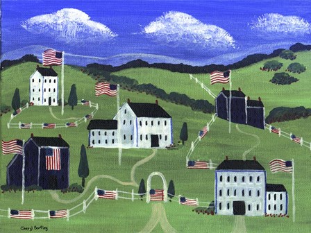 American Village by Cheryl Bartley art print