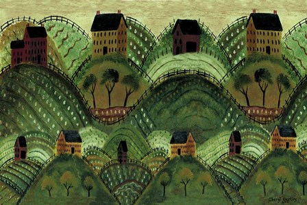 Rolling Country Hills by Cheryl Bartley art print