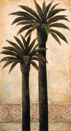 Silhouette Palms II by Andre Mazo art print