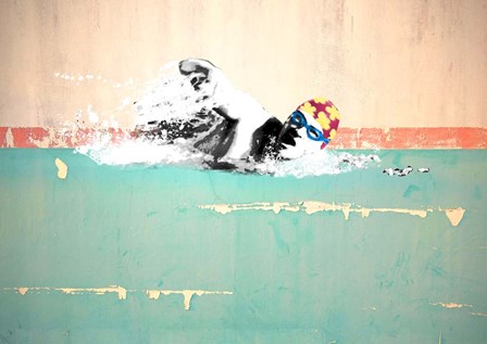 Swim on! Bronx, NYC by Masterfunk Collective art print
