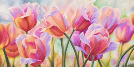 Tulips in Wonderland by Cynthia Ann art print