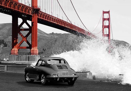 Under the Golden Gate Bridge, San Francisco (BW) by Gasoline Images art print