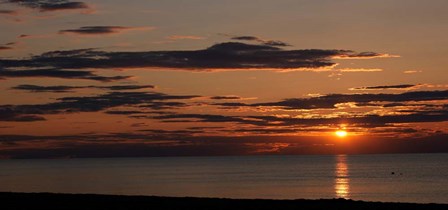Sunset over the ocean, Jetties Beach, Nantucket, Massachusetts by Panoramic Images art print