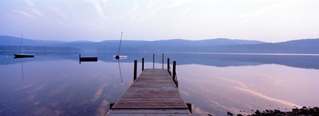 Pier, Pleasant Lake, New Hampshire by Panoramic Images art print