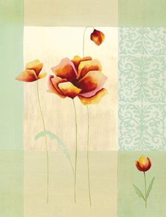 Tulipes et Coquelicots II by Genevieve Boulez art print