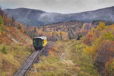 New Hampshire, White Mountains, Mount Washington Cog Railway by Walter Bibikow / Danita Delimont art print