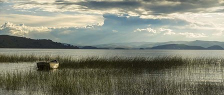 Boat at Rest on Lake Titicaca, Bolivia by Panoramic Images art print