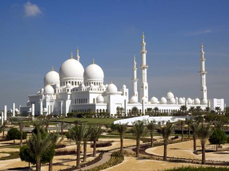 Sheikh Zayed Bin Sultan Al Nahyan Grand Mosque, Abu Dhabi, United Arab Emirates by Panoramic Images art print