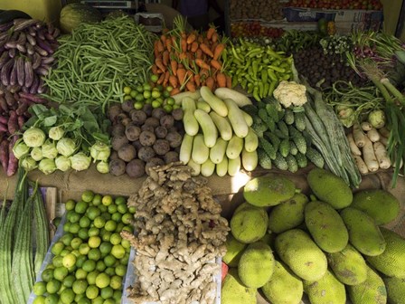 Vegetables for Sale on Main Street Market, Galle, Southern Province, Sri Lanka by Panoramic Images art print