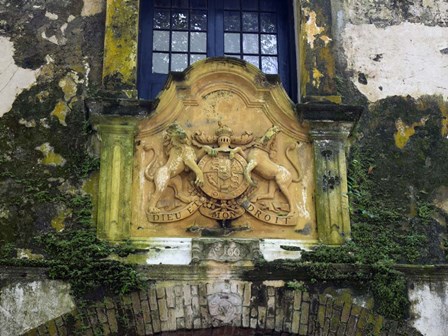 British Coat-of-Arms on Warehouse in the City of Galle, Southern Province, Sri Lanka by Panoramic Images art print