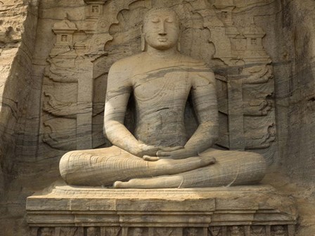 Buddha Figure at Gal Vihara, Polonnaruwa, Sri Lanka by Panoramic Images art print