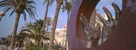 Hand Sculpture, Barcelona, Spain by Panoramic Images art print