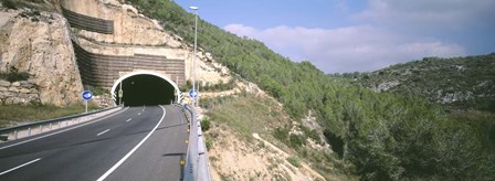 Road Passing Through a Tunnel, Barcelona, Spain by Panoramic Images art print