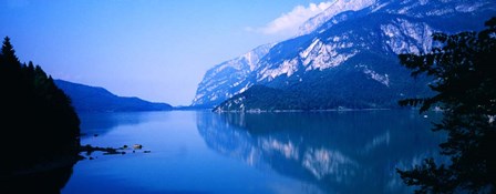 Blue Lake Molveno, Trentino, Italy by Panoramic Images art print