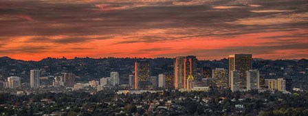 Century City, Hollywood Hills, Los Angeles, California by Panoramic Images art print