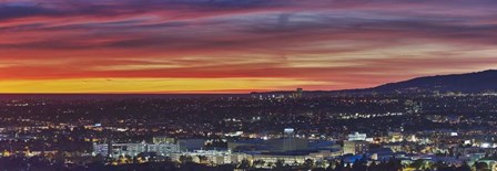 Los Angeles at Night, California by Panoramic Images art print