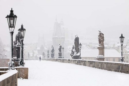 Charles Bridge in Winter, Prague by Panoramic Images art print