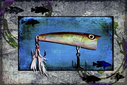 Fishing - Bass Lure Poppy by LightBoxJournal art print