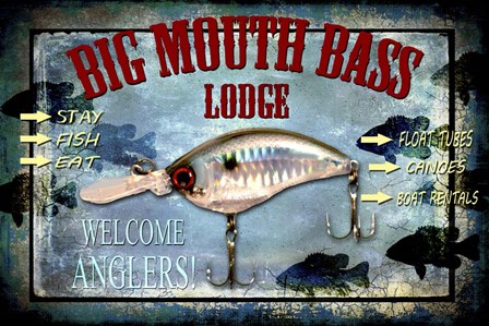 Fishing - Big Mouth Lodge by LightBoxJournal art print