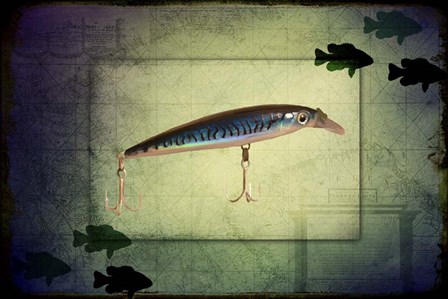 Fishing - Deep Blue by LightBoxJournal art print