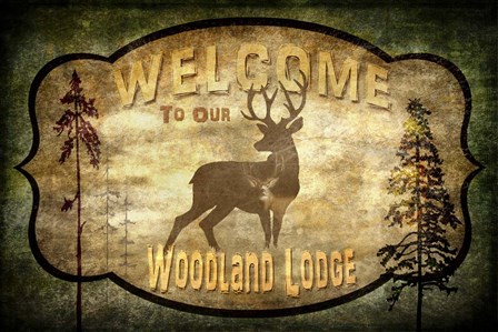 Welcome - Lodge Deer by LightBoxJournal art print