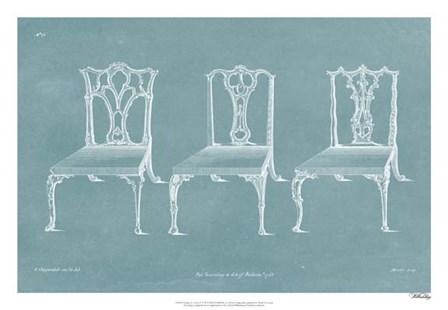 Design for a Chair IV by Thomas Chippendale art print