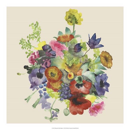 Watercolor Floral Spray I by Naomi McCavitt art print