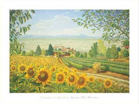 Campagna con Girasoli by Andrea Del Missier art print