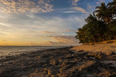Late afternoon light on a beach on Beachcomber island, Mamanucas Islands, Fiji, South Pacific by Michael Runkel / DanitaDelimont art print