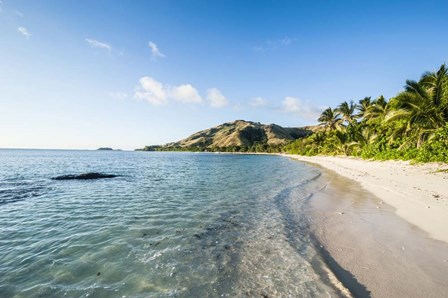 White sandy beach, Oarsman Bay, Yasawa, Fiji by Michael Runkel / DanitaDelimont art print