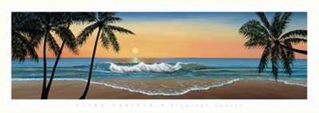 Elena Panizza - Tropical Sunset Size 54.5x19.25 by Elena Panizza art print