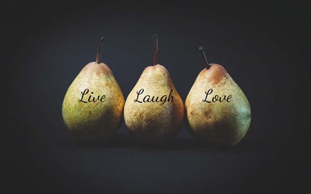 Pears - Live Laugh Love by Color Me Happy art print