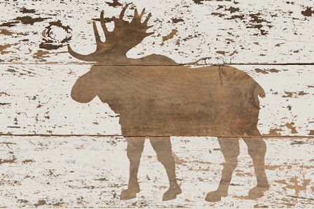 Moose in Reverse by Ramona Murdock art print