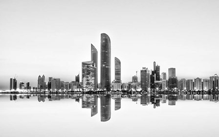 Abu Dhabi Urban Reflection by Akhter Hasan art print