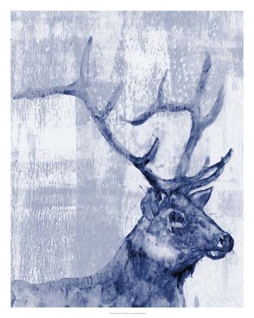 Indigo Elk by Jennifer Goldberger art print