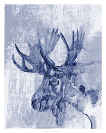Indigo Moose by Jennifer Goldberger art print