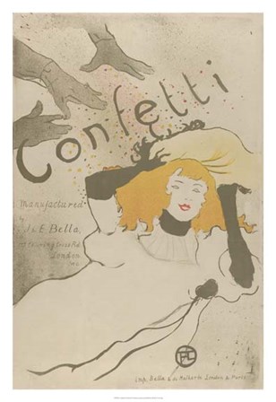 Confetti by Henri de Toulouse-Lautrec art print