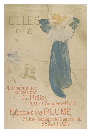 Elles (poster for 1896 exhibition at La Plume) by Henri de Toulouse-Lautrec art print