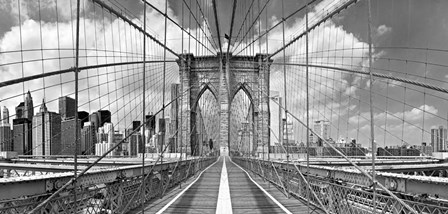 Brooklyn Bridge BW by Shelley Lake art print
