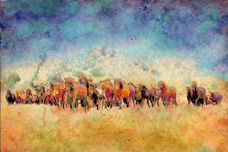 Horse Herd by Ynon Mabat art print