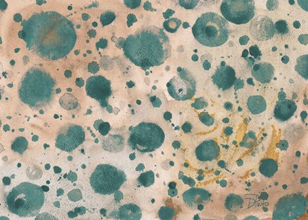 Rustic Turquoise Dots by Patricia Pinto art print