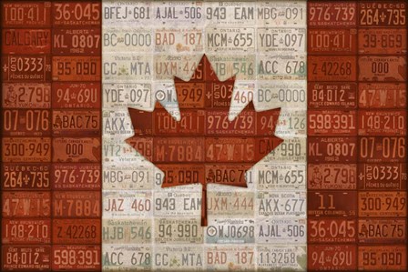 Canada License Plate Flag by Design Turnpike art print