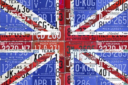 Uk Flag License Plate by Design Turnpike art print