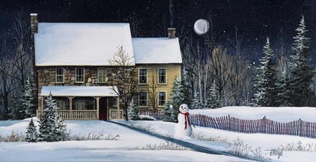 Winter Cottage by Debbi Wetzel art print