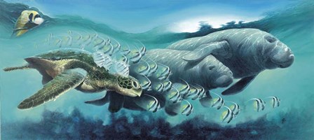 Sirens 'A Sea by Durwood Coffey art print