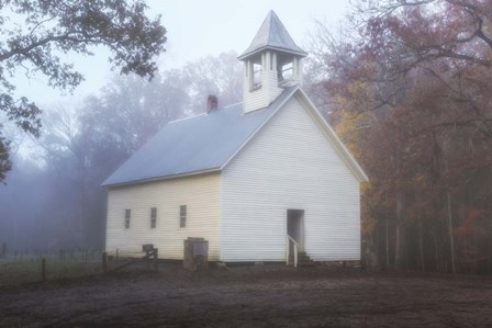 Primitive Baptist Church Fog by Galloimages Online art print