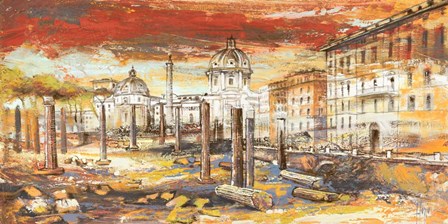 Tramonto su Roma by Luigi Florio art print